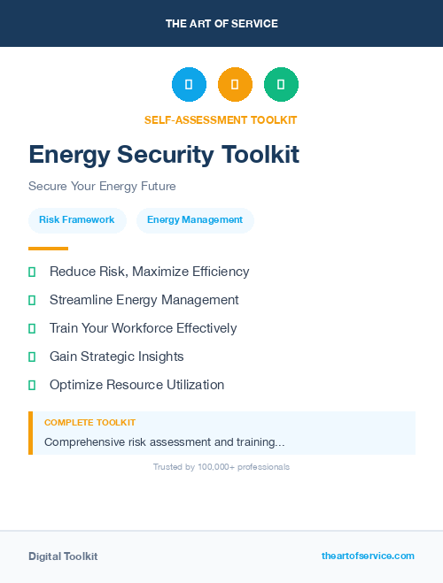 Energy Security Toolkit
