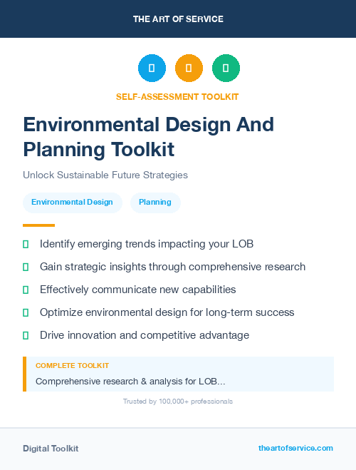 Environmental Design And Planning Toolkit