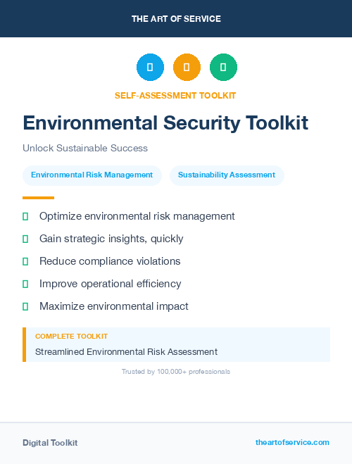 Environmental Security Toolkit
