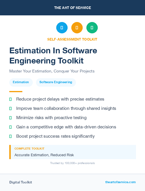 Estimation In Software Engineering Toolkit
