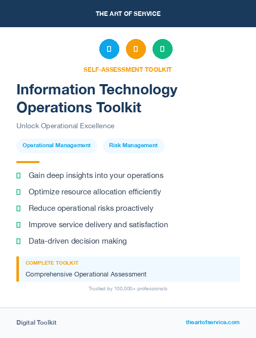Information Technology Operations Toolkit