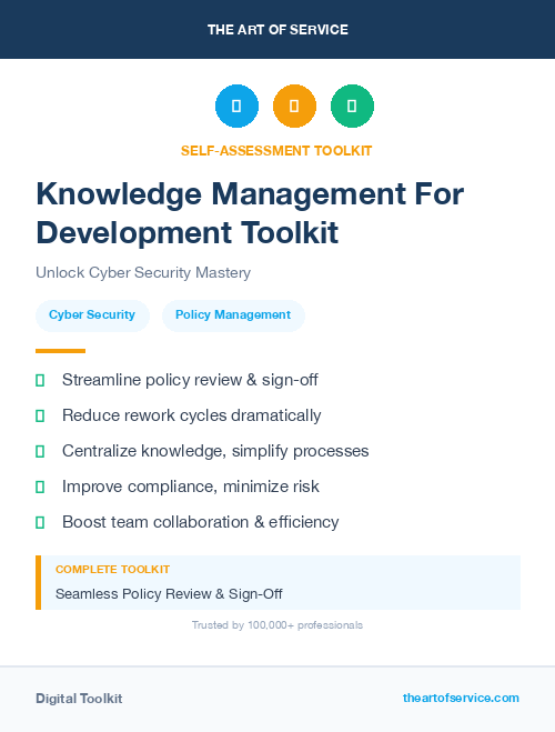 Knowledge Management For Development Toolkit