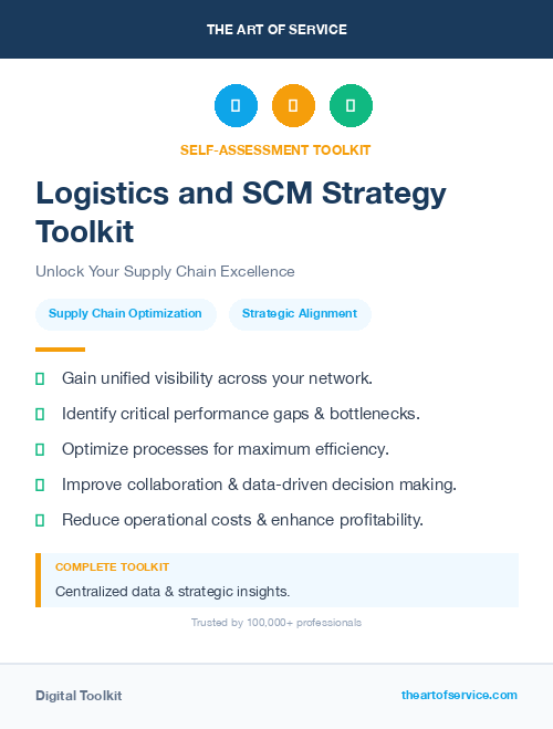 Logistics and SCM Strategy Toolkit
