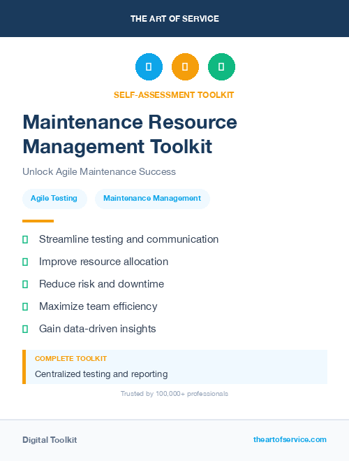Maintenance Resource Management Toolkit