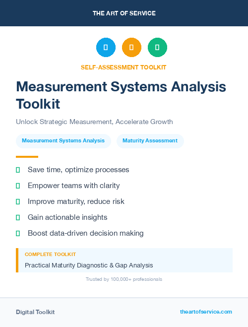 Measurement Systems Analysis Toolkit