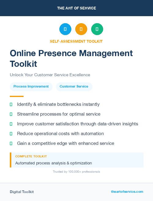 Online Presence Management Toolkit