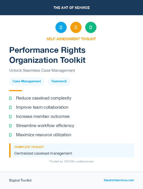 Performance Rights Organization Toolkit