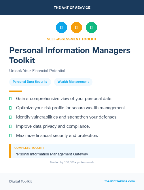 Personal Information Managers Toolkit