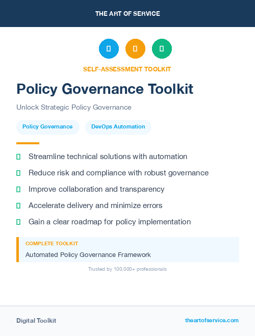 Policy Governance Toolkit