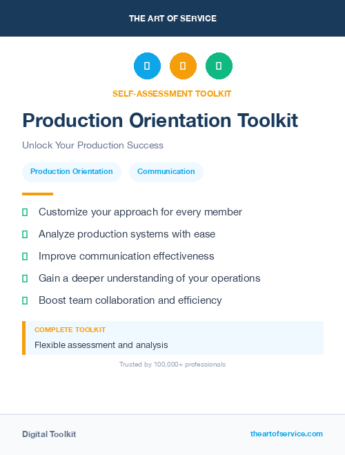 Production Orientation Toolkit