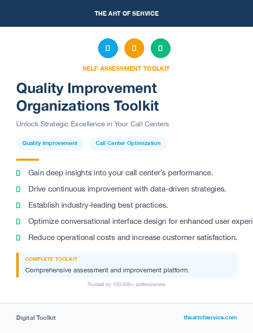 Quality Improvement Organizations Toolkit