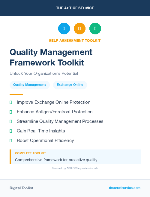 Quality Management Framework Toolkit