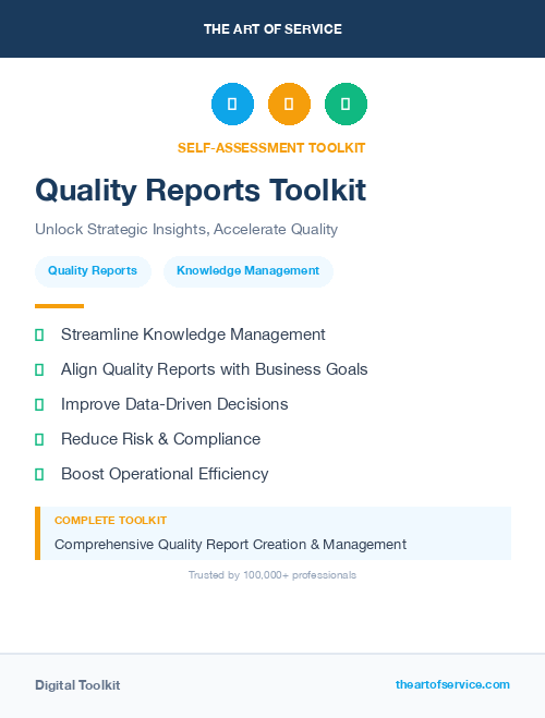Quality Reports Toolkit