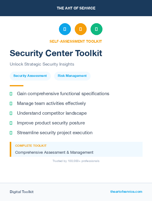 Security Center Toolkit
