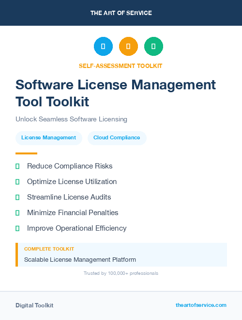 Software License Management Tool Toolkit