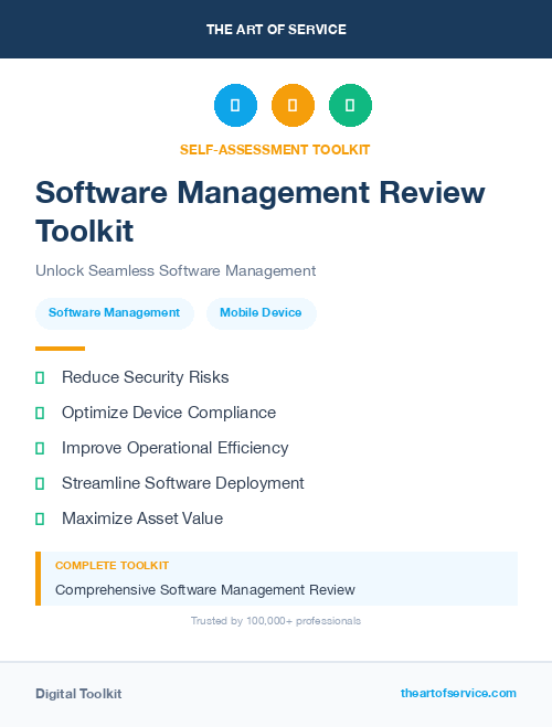 Software Management Review Toolkit
