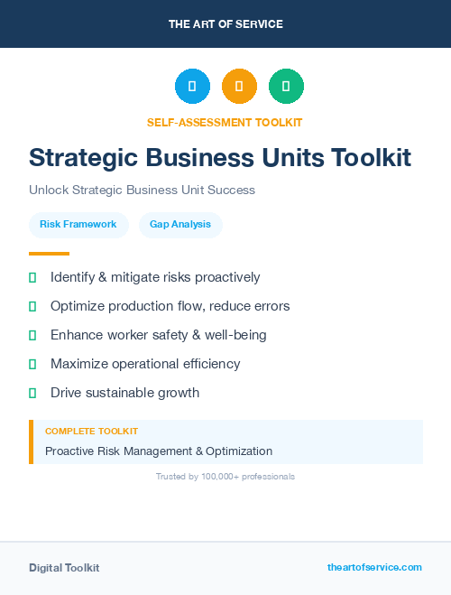 Strategic Business Units Toolkit