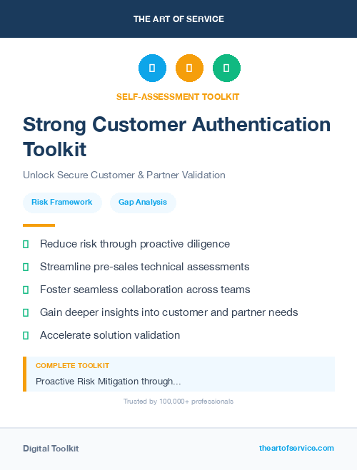 Strong Customer Authentication Toolkit