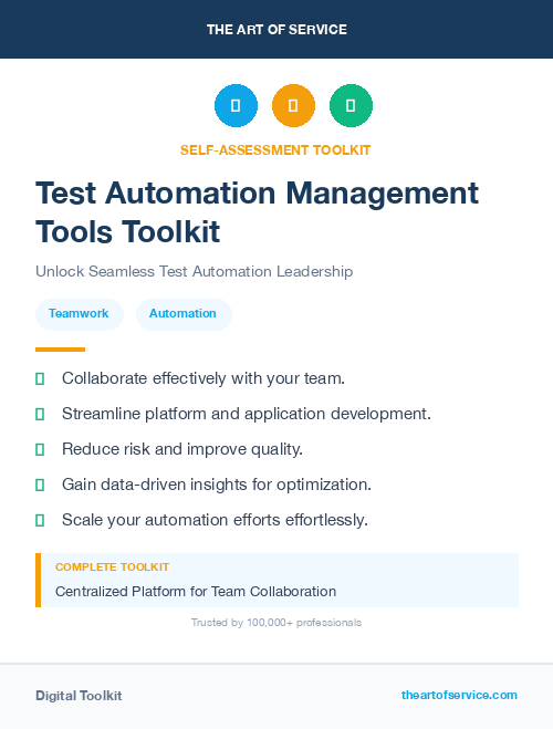 Test Automation Management Tools Toolkit