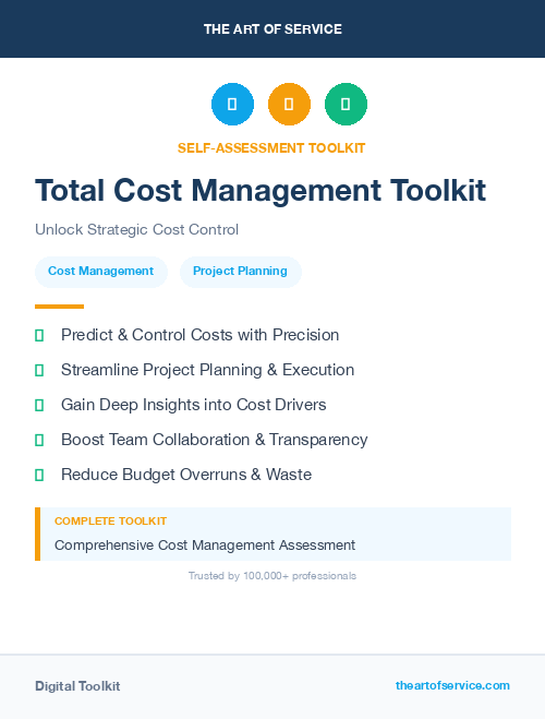 Total Cost Management Toolkit