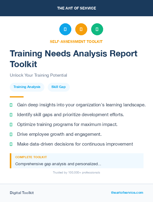Training Needs Analysis Report Toolkit