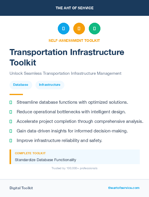 Transportation Infrastructure Toolkit