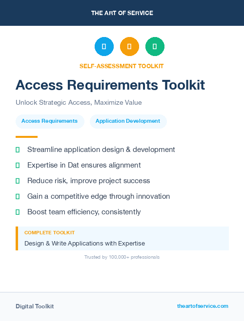 Access Requirements Toolkit