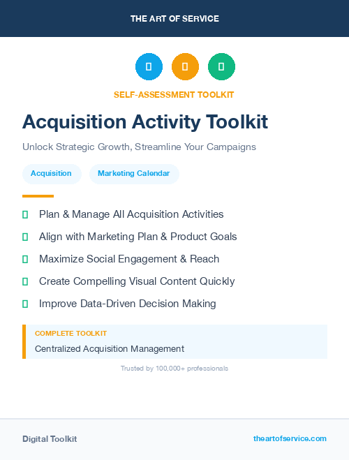 Acquisition Activity Toolkit