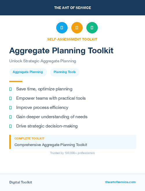 Aggregate Planning Toolkit