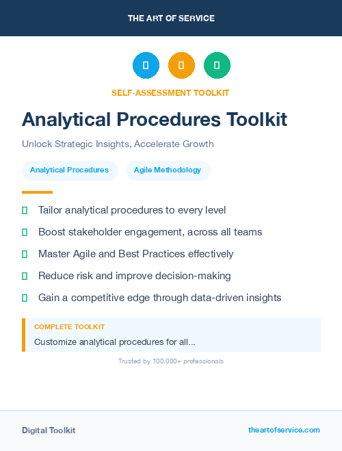 Analytical Procedures Toolkit