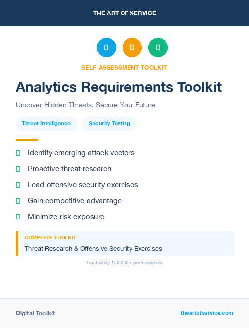 Analytics Requirements Toolkit
