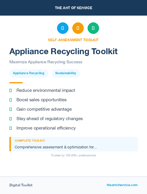 Appliance Recycling Toolkit
