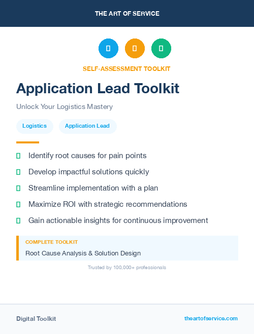 Application Lead Toolkit