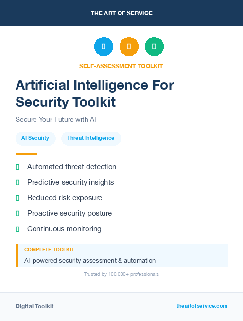 Artificial Intelligence For Security Toolkit