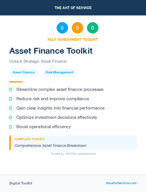 Asset Finance Toolkit