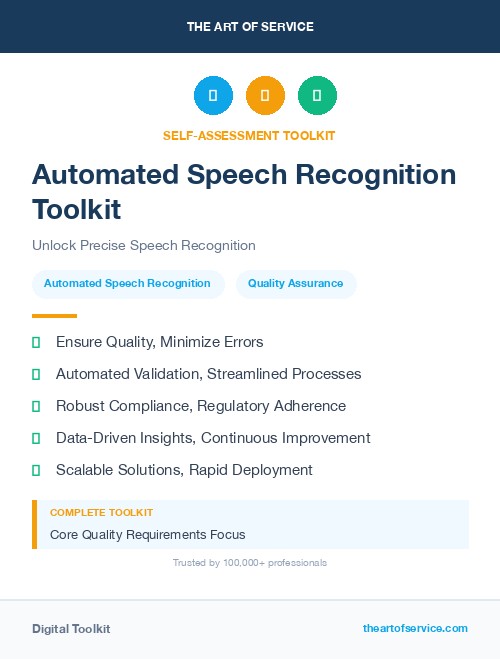 Automated Speech Recognition Toolkit