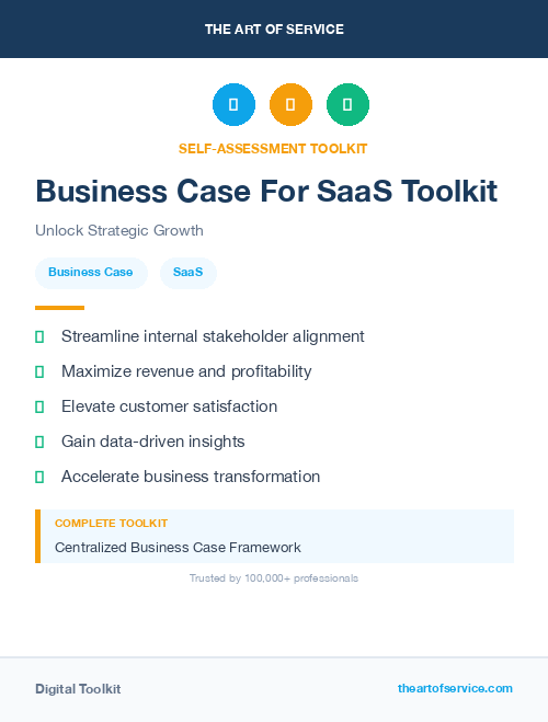 Business Case For SaaS Toolkit