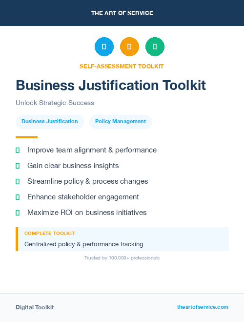 Business Justification Toolkit