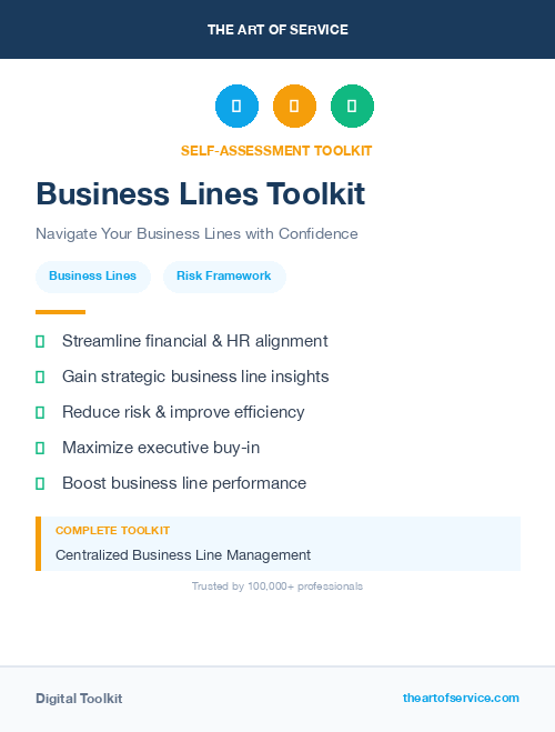 Business Lines Toolkit