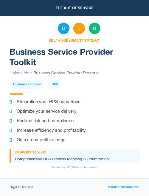 Business Service Provider Toolkit