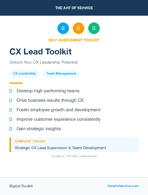 CX Lead Toolkit