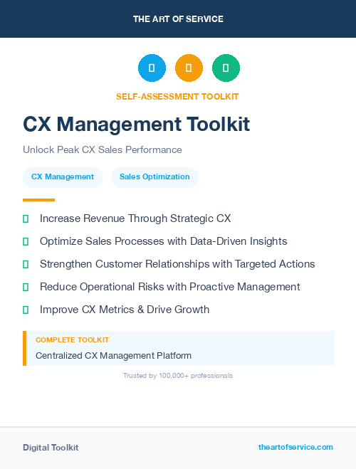 CX Management Toolkit