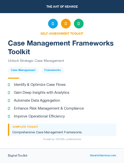 Case Management Frameworks Toolkit