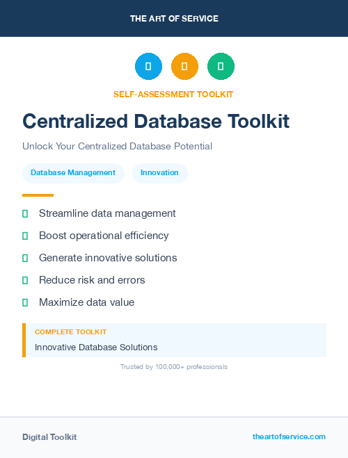 Centralized Database Toolkit
