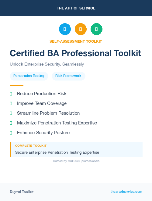 Certified BA Professional Toolkit