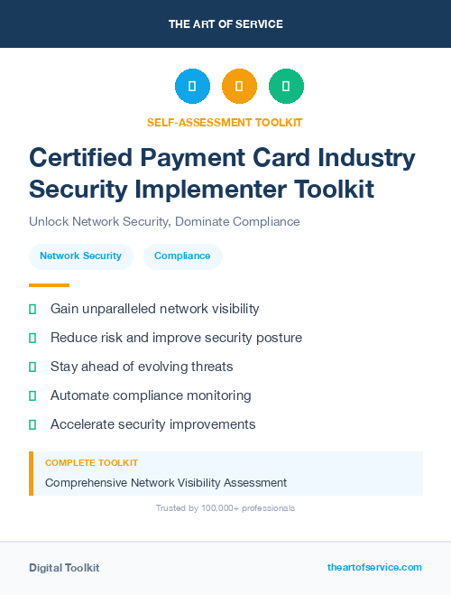 Certified Payment Card Industry Security Implementer Toolkit