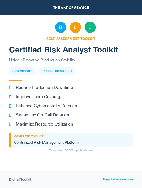 Certified Risk Analyst Toolkit