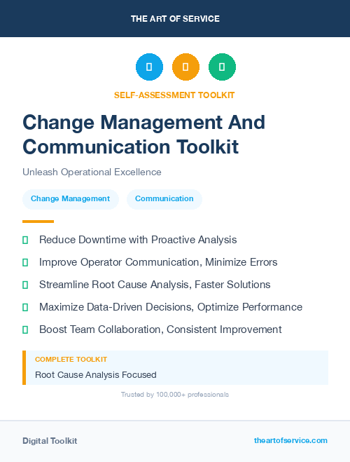 Change Management And Communication Toolkit