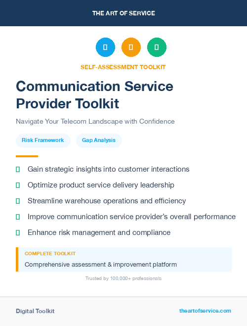 Communication Service Provider Toolkit