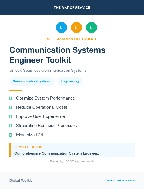 Communication Systems Engineer Toolkit
